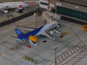 This one is I've seen at LAX a few times. It may have been my vantage point, but it was one of the most powerful takeoffs I've ever heard. The 767 looks small nestled in there at TBIT among all the other giants.