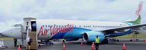 Air Vanuatu 737-800 at Port Vila Airport.